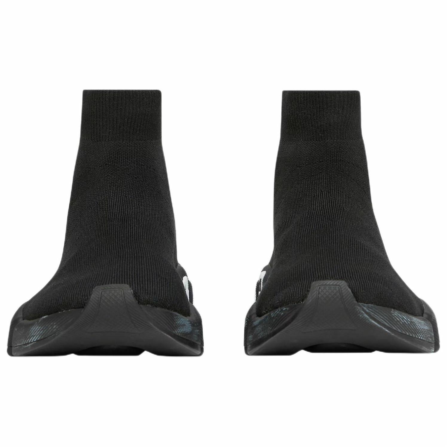 Balenciaga Speed 2.0 Sneaker 'Worn-Out Graffiti - Black White' 圖 4