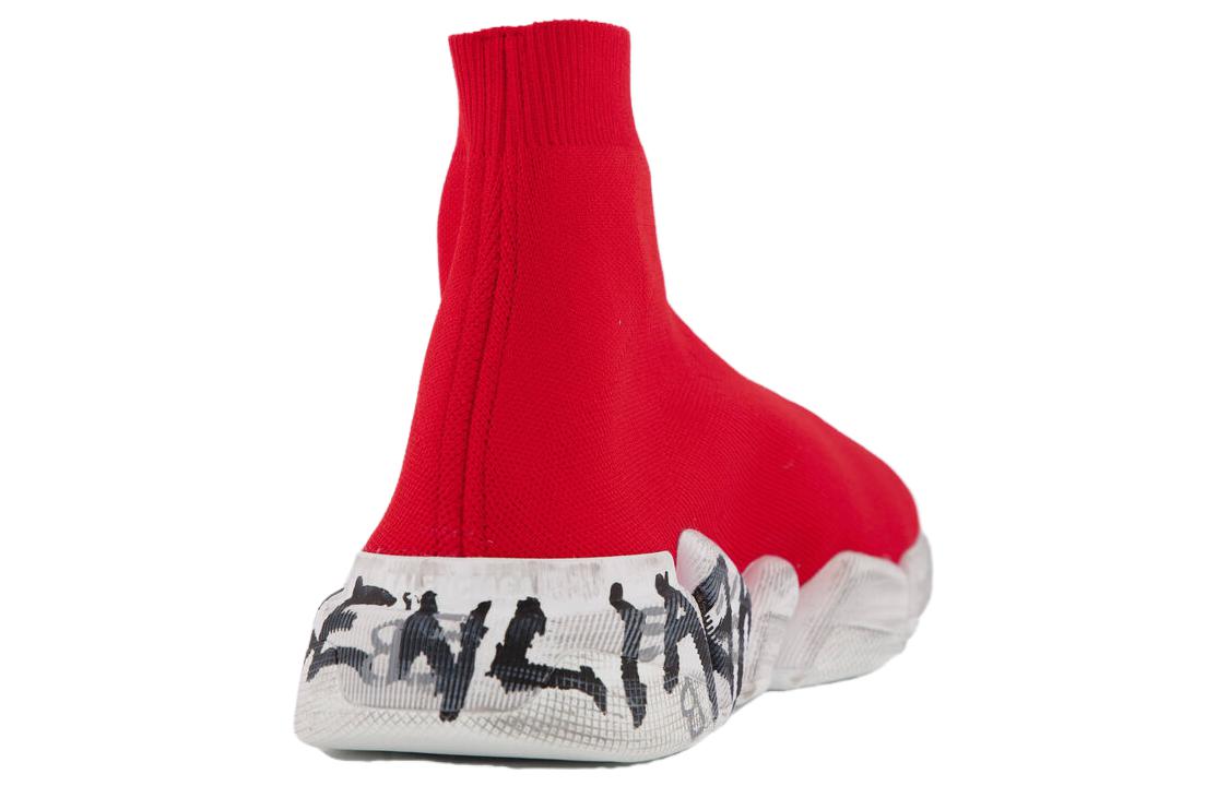 Balenciaga Speed 2.0 Sneaker 'Worn-Out Graffiti - Red' 圖 4