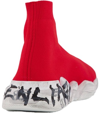 巴黎世家 Speed 2.0 运动鞋 '破旧涂鸦 - 红色' 617239W2DD46091 Shop 巴黎世家 Speed 2.0 运动鞋 '破旧涂鸦 - 红色' 617239W2DD46091