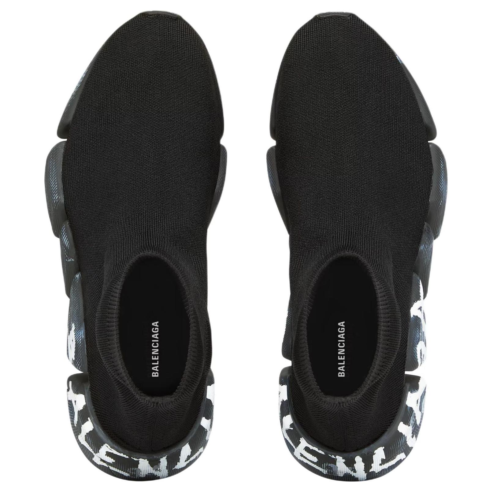 Purchase Balenciaga Speed 2.0 Sneaker ''Versleten Graffiti - Zwart Wit'' 617239-W2DD4-1019