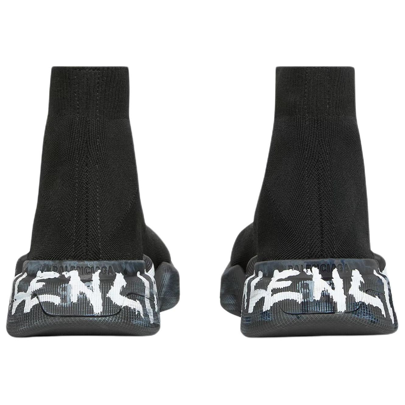 Details for Balenciaga Speed 2.0 Sneaker ''Versleten Graffiti - Zwart Wit'' 617239-W2DD4-1019