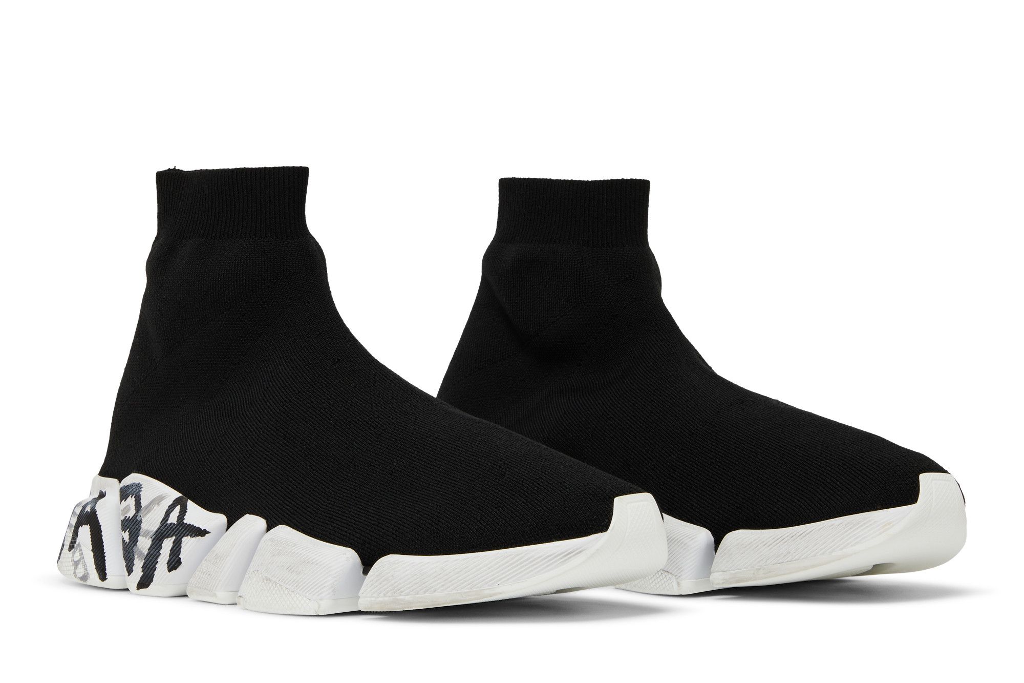 Cheap Balenciaga Speed 2.0 Zapatilla 'Graffiti Desgastado - Negro' 617239-W2DD4-1091