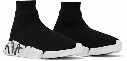 Cheap Balenciaga巴黎世家 織物 套穿 輕便 高筒 運動休閒鞋 黑白