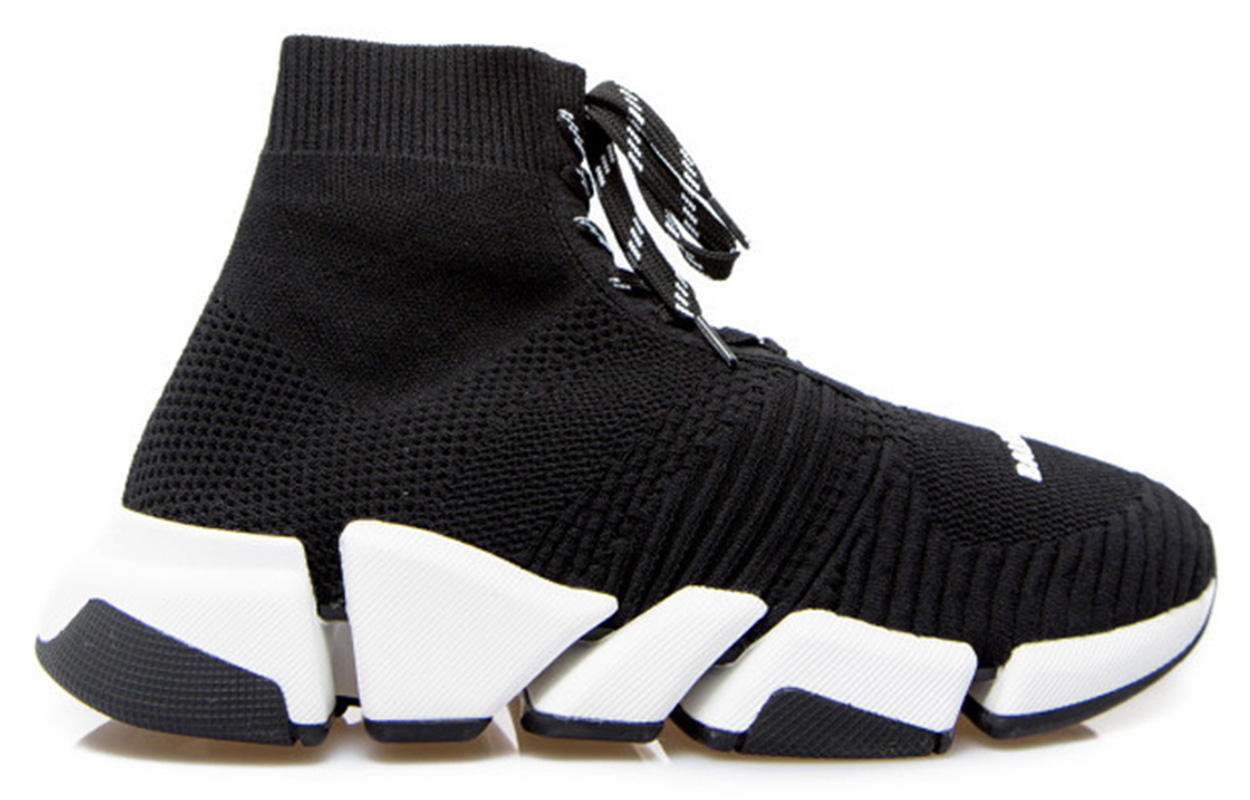 Order バレンシアガ スピード2 レースアップ (黒白) 617258W17021015