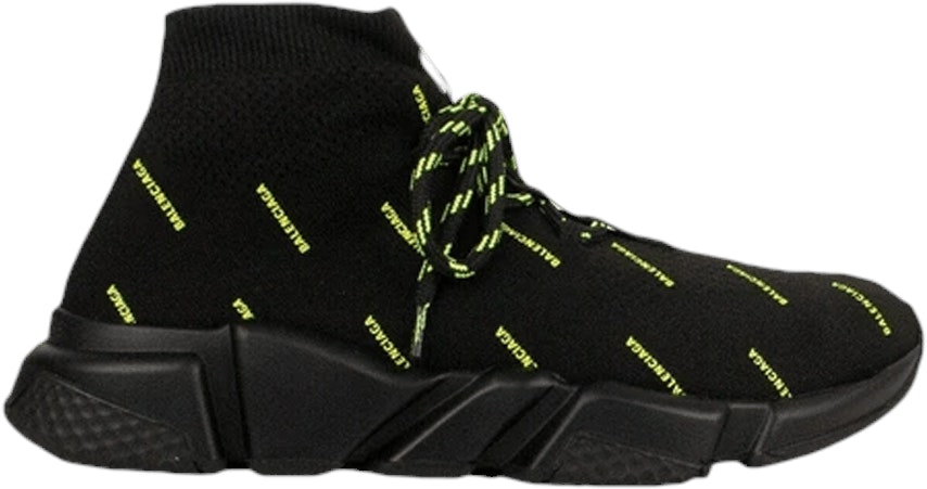 balenciaga-speed-lace-up-all-over-print-black-yellow-fluo