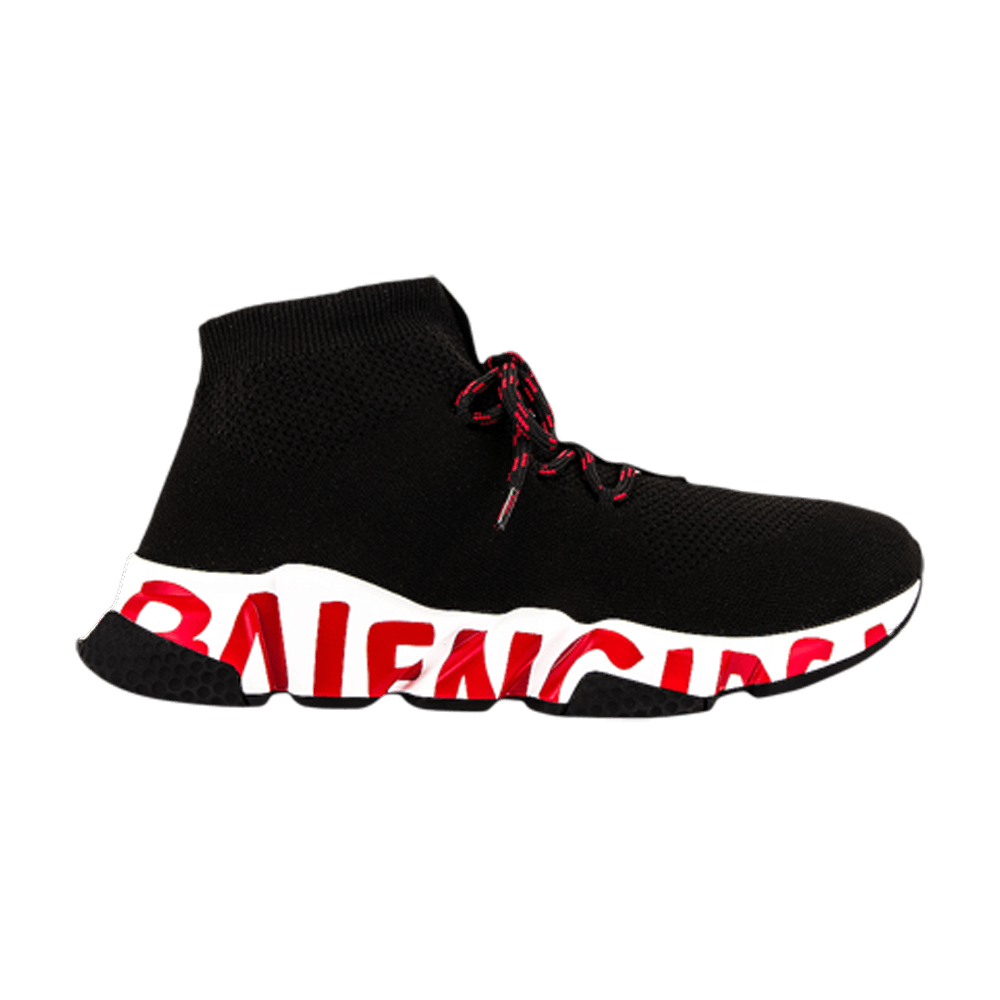 Balenciaga Speed Lace-Up 'Graffiti - Black Red' 621611-W05GE-1095