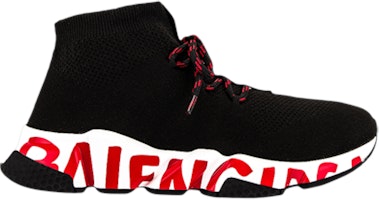 Balenciaga Speed Lace-Up 'Graffiti - Black Red' 621611-W05GE-1095 Balenciaga Speed Lace-Up 'Graffiti - Black Red' 621611-W05GE-1095