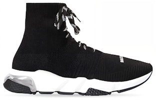 발렌시아가 스피드 레이스업 클리어솔 '블랙 화이트' 617255-W2DB6-1010 Order 발렌시아가 스피드 레이스업 클리어솔 '블랙 화이트' 617255-W2DB6-1010