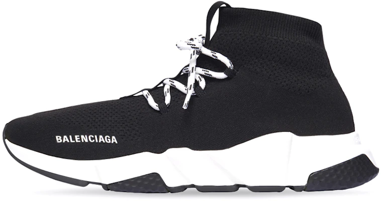 Balenciaga Speed Lace-Up Sneaker 'Hitam Putih' 587289-W2DB2-1015 Buy Balenciaga Speed Lace-Up Sneaker 'Hitam Putih' 587289-W2DB2-1015