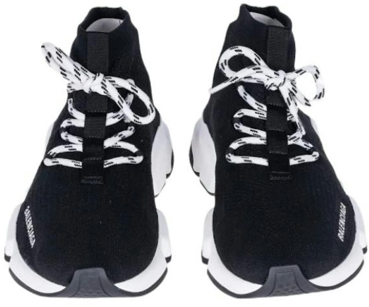 Balenciaga Speed Lace-Up Sneaker 'Hitam Putih' 587289-W2DB2-1015 Lookbook Balenciaga Speed Lace-Up Sneaker 'Hitam Putih' 587289-W2DB2-1015