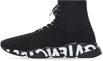 Balenciaga Speed Lace-Up Sneaker 'Graffiti - Black' 617251-W2DB7-1006 Balenciaga Speed Lace-Up Sneaker 'Graffiti - Black' 617251-W2DB7-1006