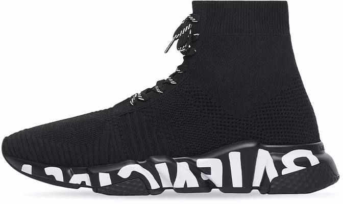Balenciaga Speed Lace-Up Sneaker 'Graffiti - Hitam' 617251-W2DB7-1006 Buy Balenciaga Speed Lace-Up Sneaker 'Graffiti - Hitam' 617251-W2DB7-1006