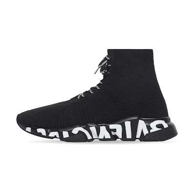 Balenciaga Speed Lace-Up Sneaker 'Graffiti - Black'
