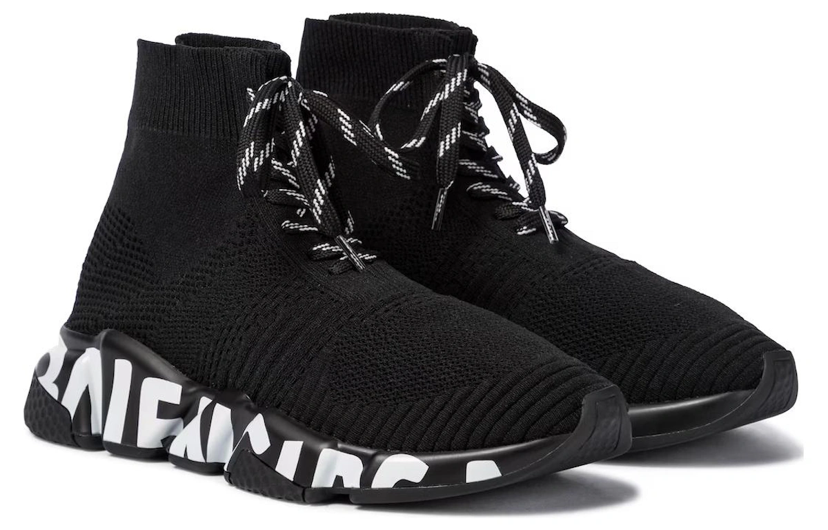 Balenciaga Speed Lace-Up Sneaker 'Graffiti - Black'