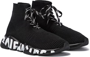Balenciaga Speed Lace-Up Sneaker 'Graffiti - Hitam' 617251W2DB71006 Lookbook Balenciaga Speed Lace-Up Sneaker 'Graffiti - Hitam' 617251W2DB71006