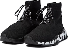 Balenciaga Speed Lace-Up Sneaker 'Graffiti - Hitam' 617251W2DB71006 Shop Balenciaga Speed Lace-Up Sneaker 'Graffiti - Hitam' 617251W2DB71006