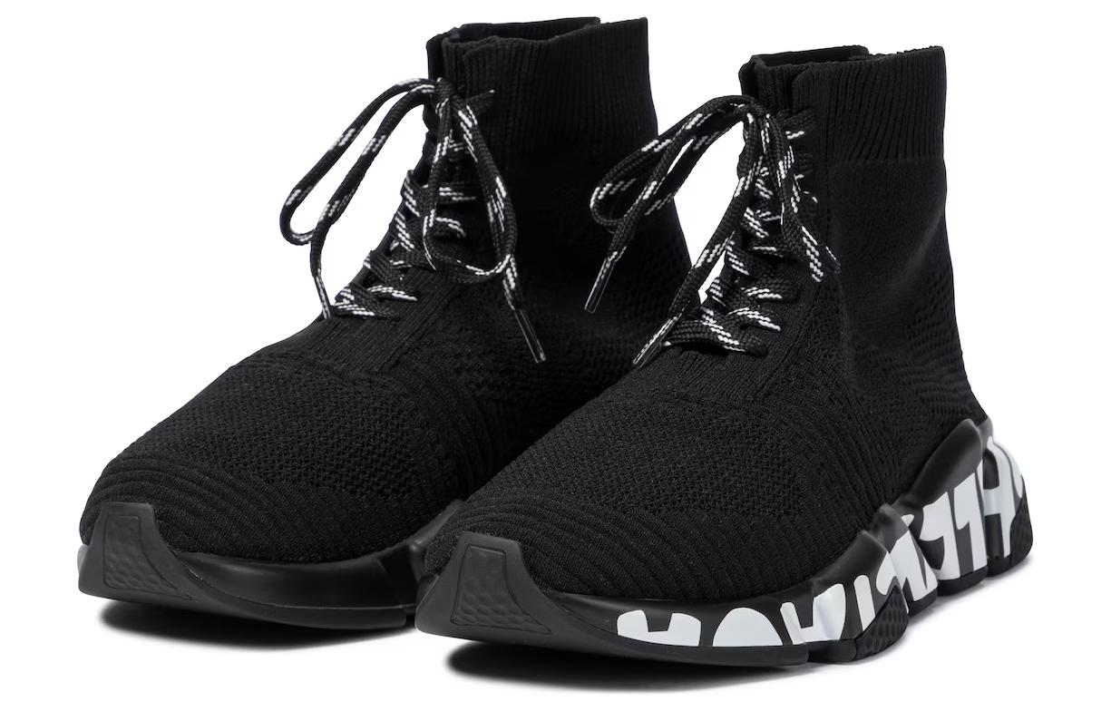 Purchase Balenciaga Speed Lace-Up Sneaker 'Graffiti - Hitam' 617251W2DB71006