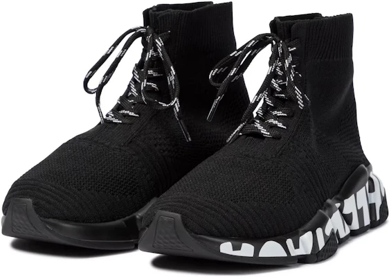 Balenciaga Speed Lace-Up Sneaker 'Graffiti - Hitam' 617251W2DB71006 Purchase Balenciaga Speed Lace-Up Sneaker 'Graffiti - Hitam' 617251W2DB71006