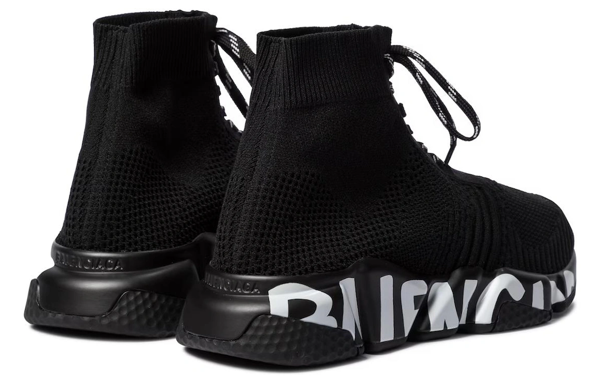 Balenciaga Speed Lace-Up Sneaker 'Graffiti - Black'