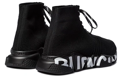 Balenciaga Speed Lace-Up Sneaker 'Graffiti - Black'