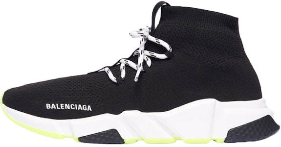 巴黎世家黑白配色快速系带鞋 587289W17041016 Buy 巴黎世家黑白配色快速系带鞋 587289W17041016