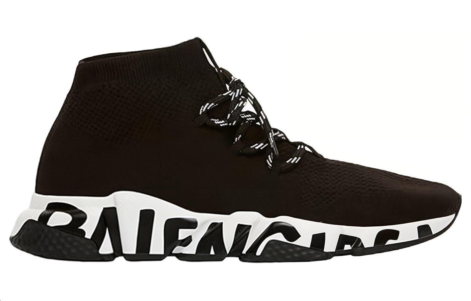 Order Balenciaga Speed Lace Up Graffiti Negro Blanco 621611W05GE1015