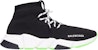 Balenciaga Speed Lace Up Trainer 'Hitam Neon Hijau' 587289-W1704-1073