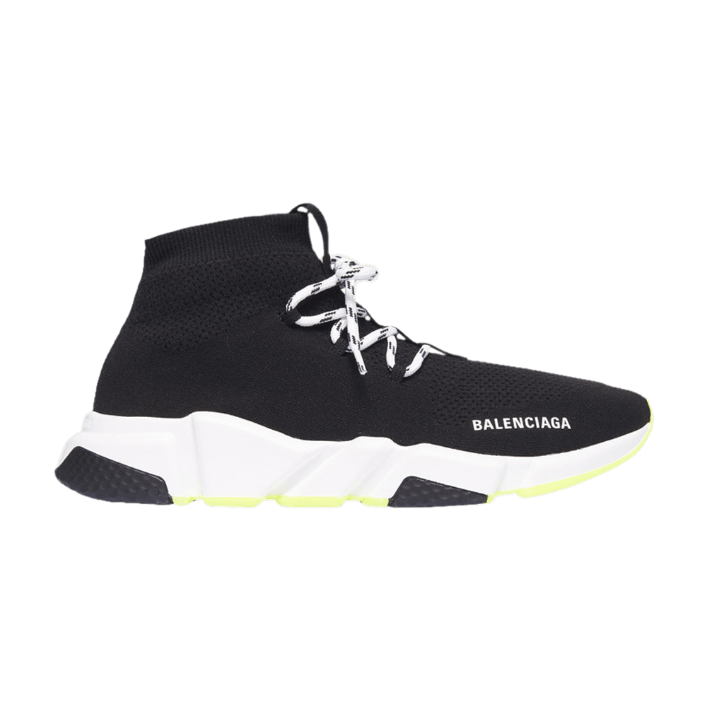 Balenciaga Speed Lace Up Trainer 'Black Neon Yellow' 552382-W1HP0-1000
