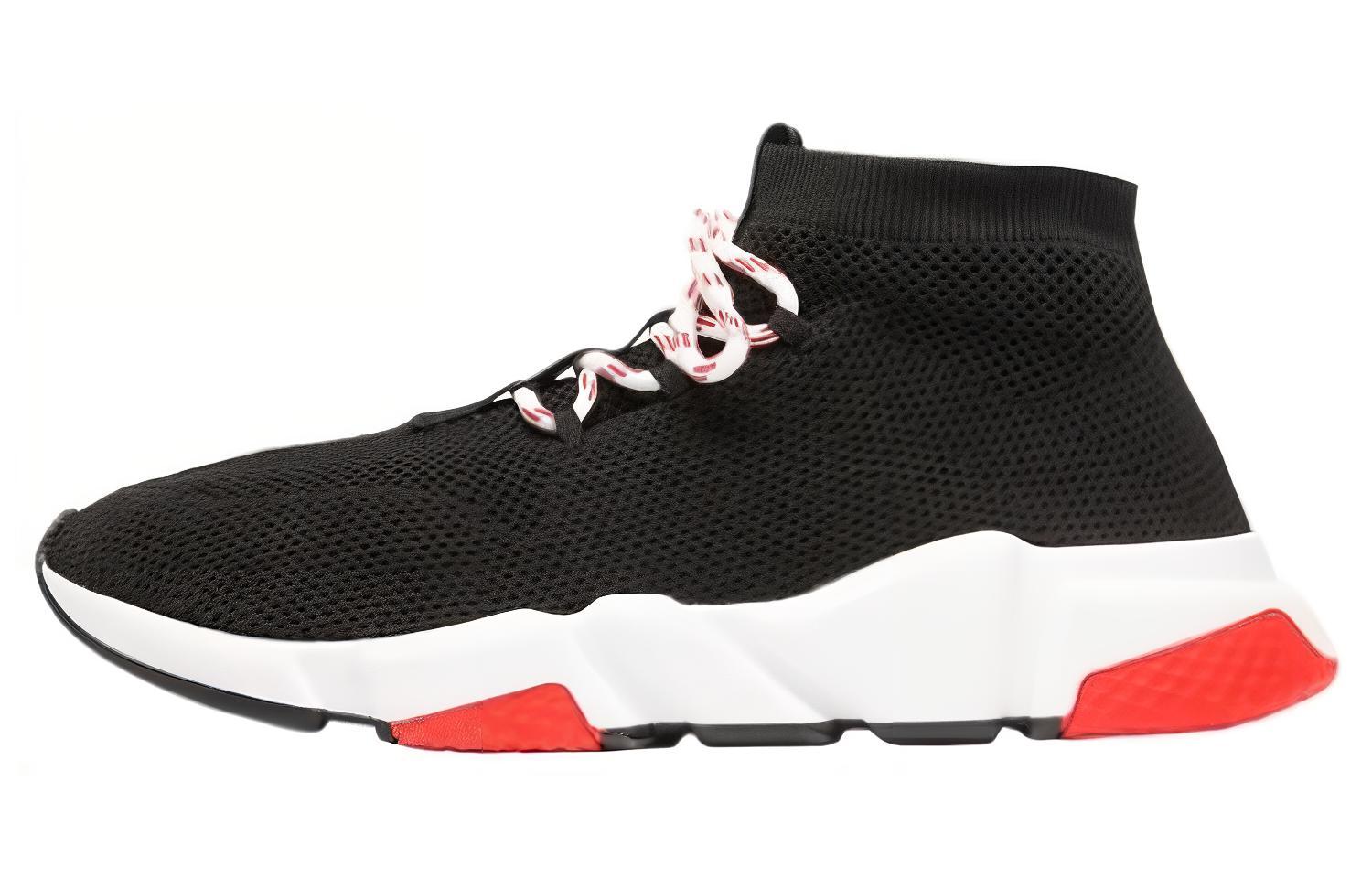 Balenciaga Speed Lace Up Trainer 'Black Red' 530357-W07U0-1000