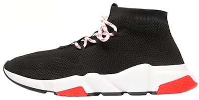 Balenciaga Speed Lace Up Trainer 'Black Red' 530357-W07U0-1000 Balenciaga Speed Lace Up Trainer 'Black Red' 530357-W07U0-1000