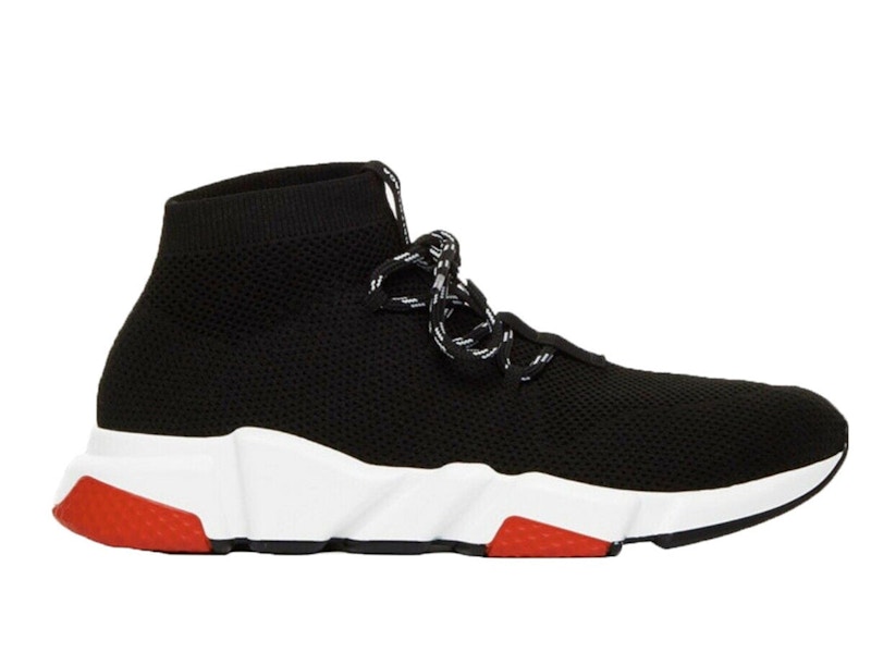 Balenciaga Speed Lace Up Trainer 'Black Red' 530357W07U01000