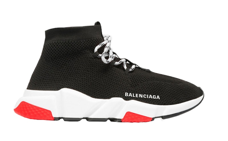 Balenciaga Speed Lace Up Trainer 'Black Red' 560237 W1HP0 1000