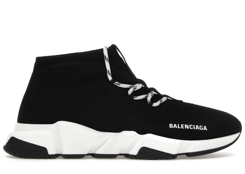 Balenciaga Speed Lace Up Trainer 'Black White' 560235 W1HP0 1000
