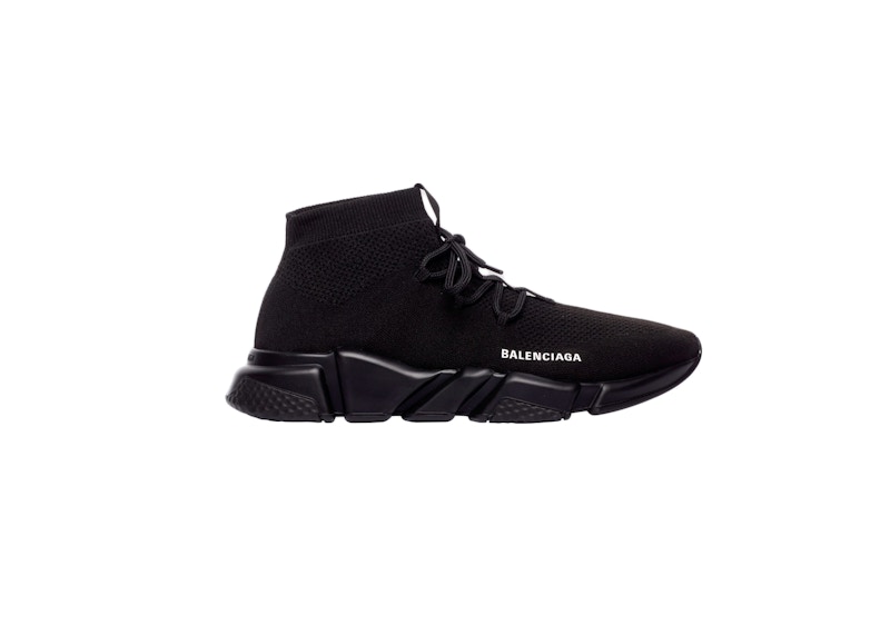 Balenciaga Speed Lace Up Trainer 'Knitted Black' 587289-W1701-1013