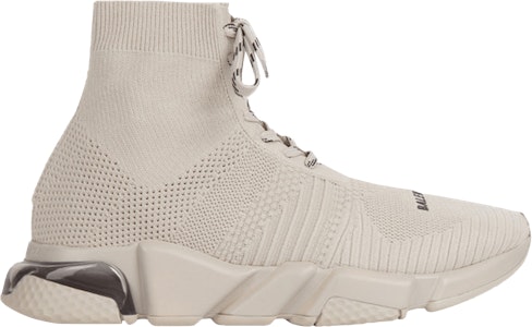 巴黎世家速度鞋帶高筒運動鞋「透明鞋底 - 沙色」617255-W05GS-9910 Buy 巴黎世家速度鞋帶高筒運動鞋「透明鞋底 - 沙色」617255-W05GS-9910