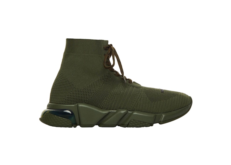 Balenciaga Speed Lace Up Trainer High 'Clear Sole - Khaki' 617255W2DBL3300
