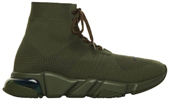 Balenciaga Speed Lace Up Trainer High 'Clear Sole - Khaki' 617255W2DBL3300 Balenciaga Speed Lace Up Trainer High 'Clear Sole - Khaki' 617255W2DBL3300