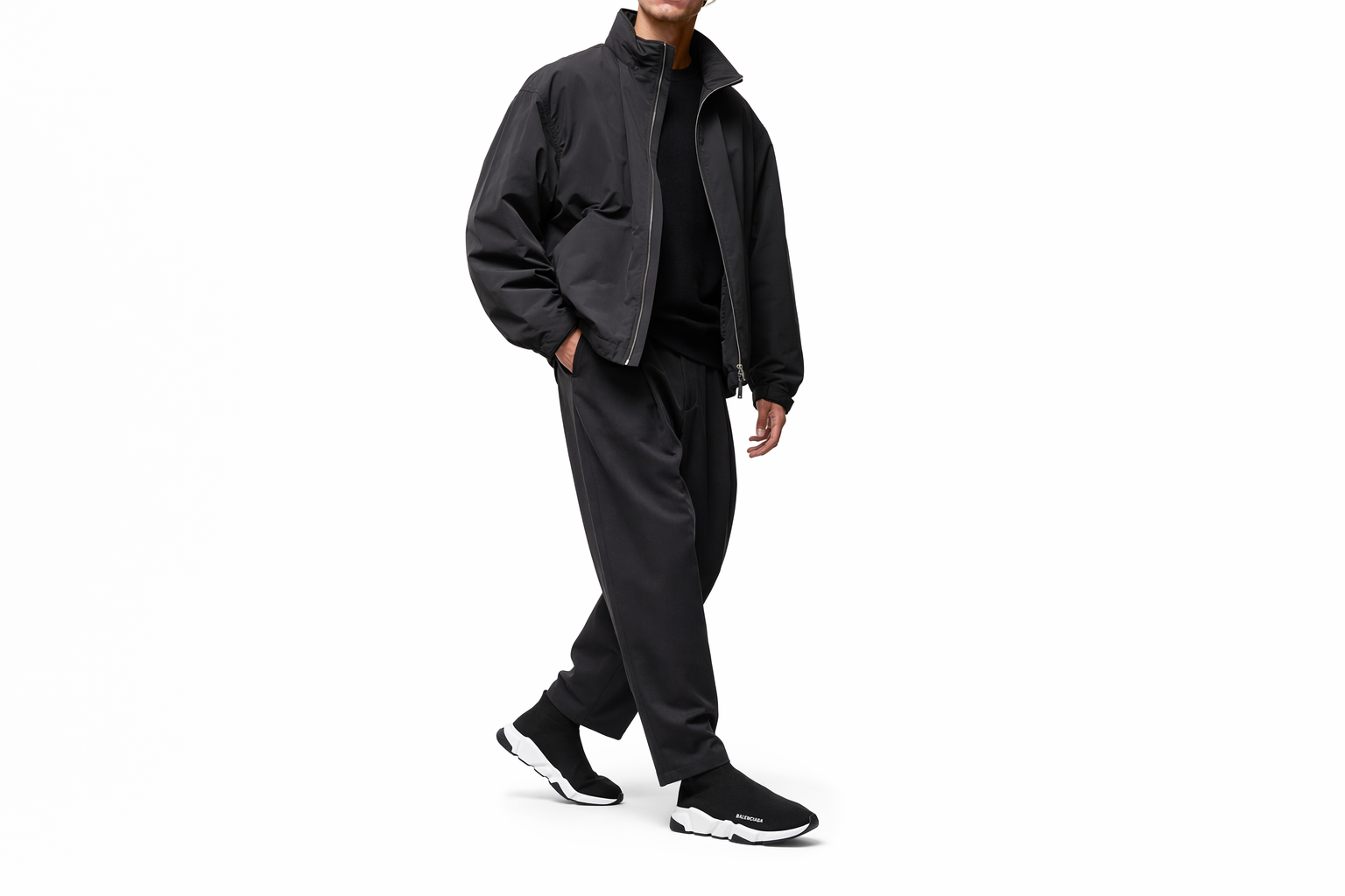 Order Balenciaga Speed Sneaker ''Noir'' 645056W2DBQ1015
