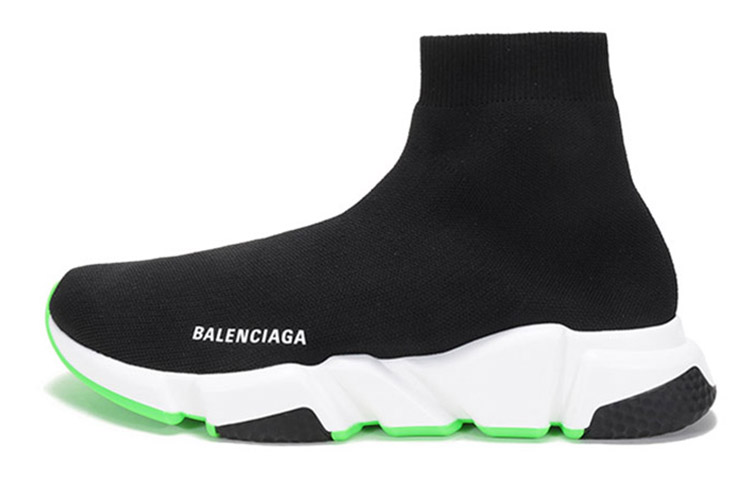 Balenciaga Speed Sneaker 'Black Fluo Green' 645056-W2DB9-1073