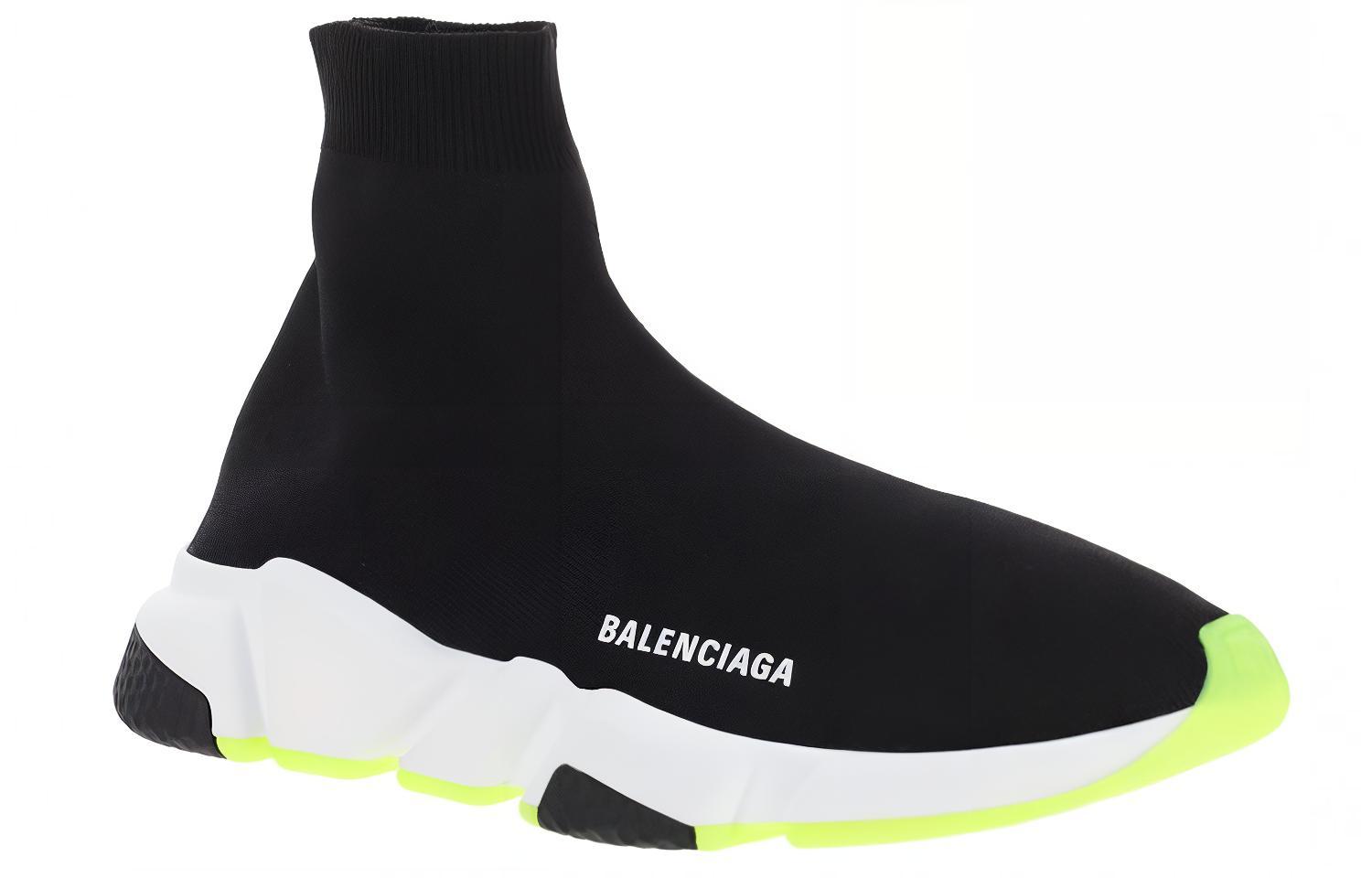 Lookbook Balenciaga Speed Sneaker 'Hitam Fluo Kuning' 645056-W2DB9-1016