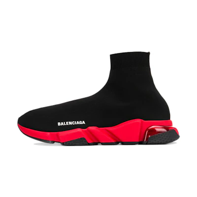 Balenciaga Speed Sneaker 'Clear Sole - Black Red'