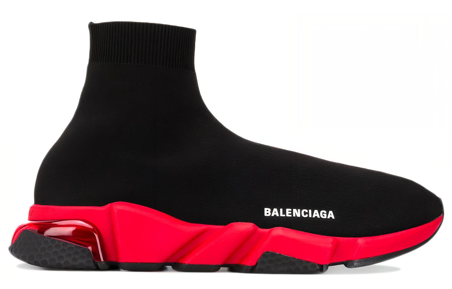 Balenciaga Speed Sneaker 'Clear Sole - Black Red' 圖 2