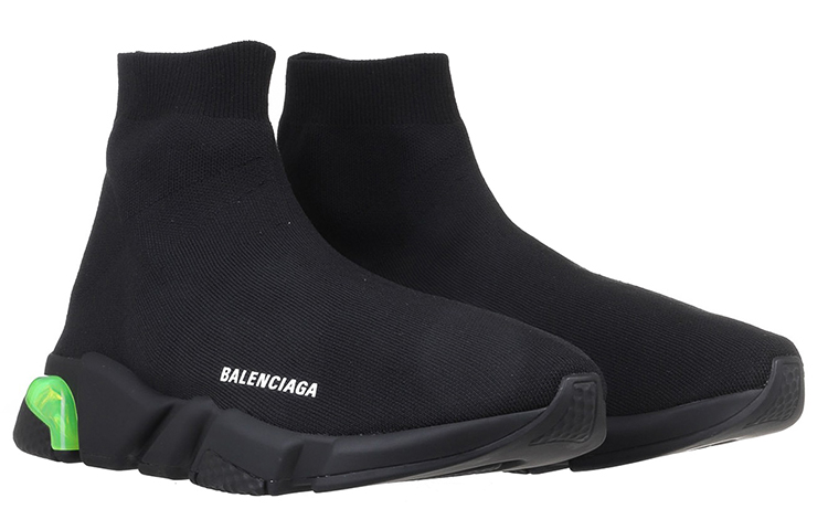 Lookbook Balenciaga Speed Sneaker ''Clearsole - Schwarz Fluo Gelb'' 607544-W2DBL-1171