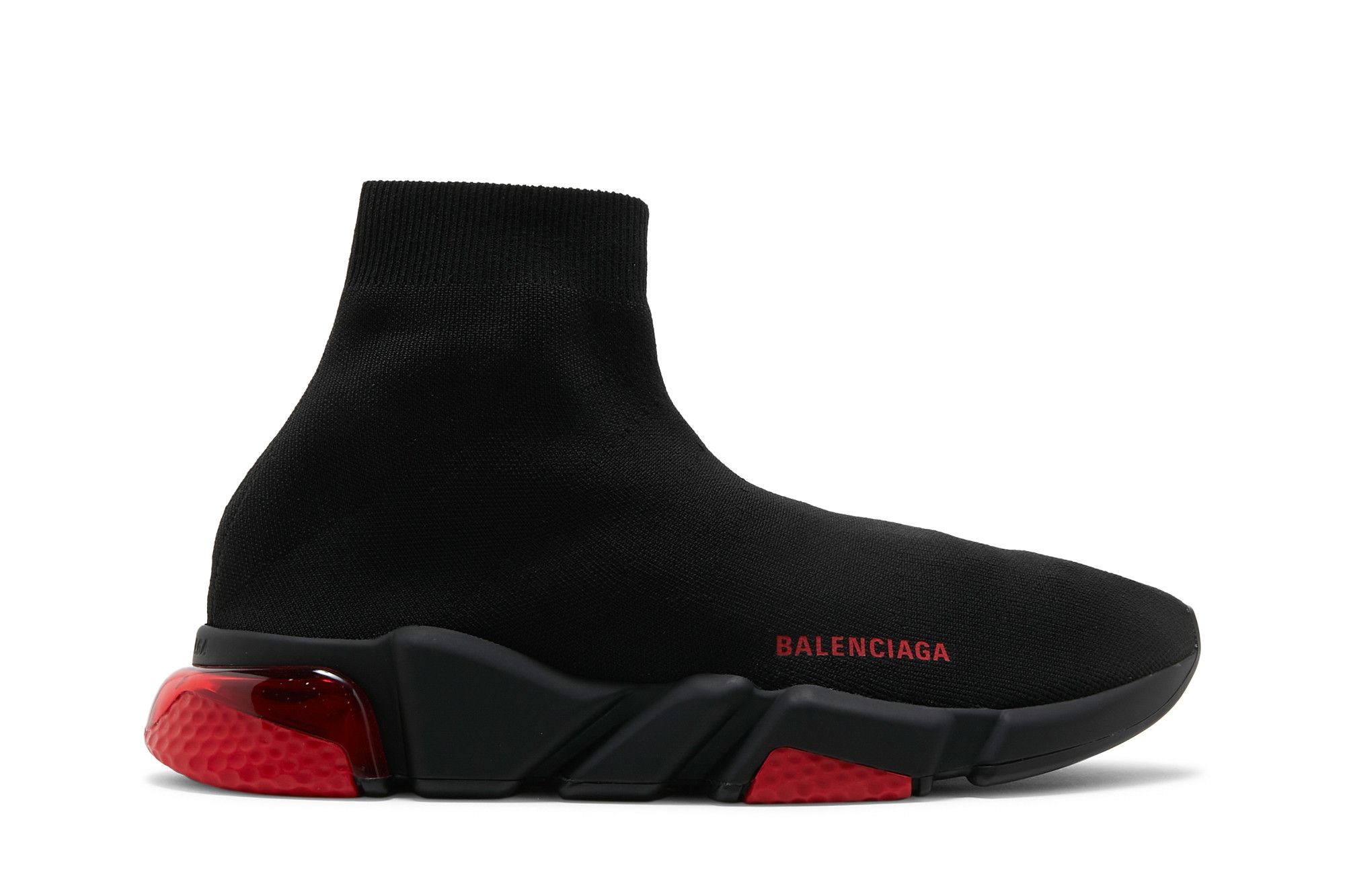 Balenciaga Speed Sneaker 'Clearsole - Black Red' 607544W05GH1061-/-607544W2DI11016