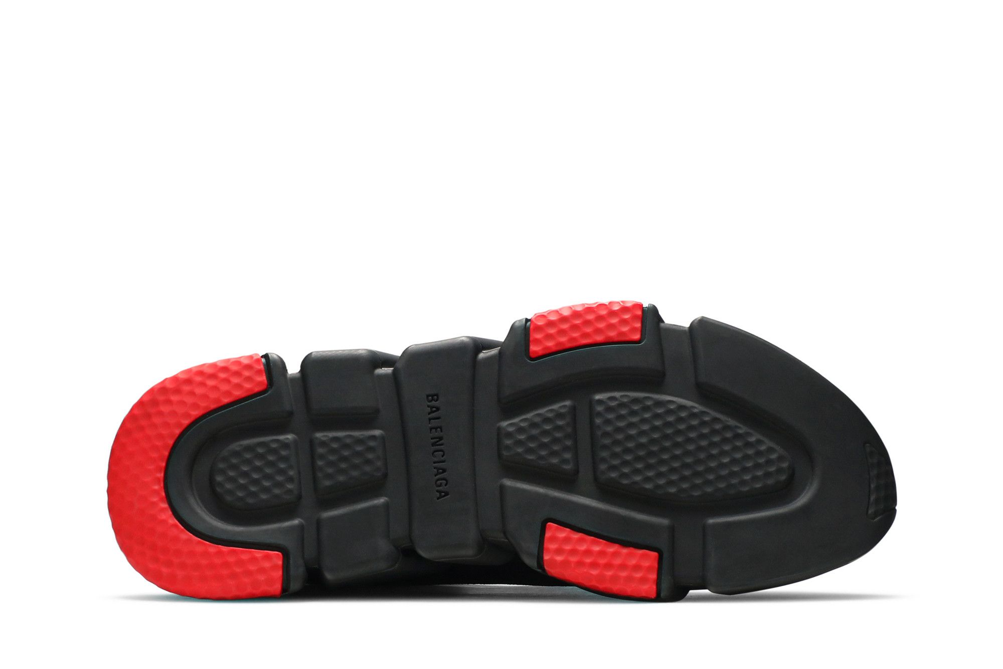 Shop Balenciaga Speed Sneaker ''Semelle Transparente - Noir Rouge'' 607544W05GH1061