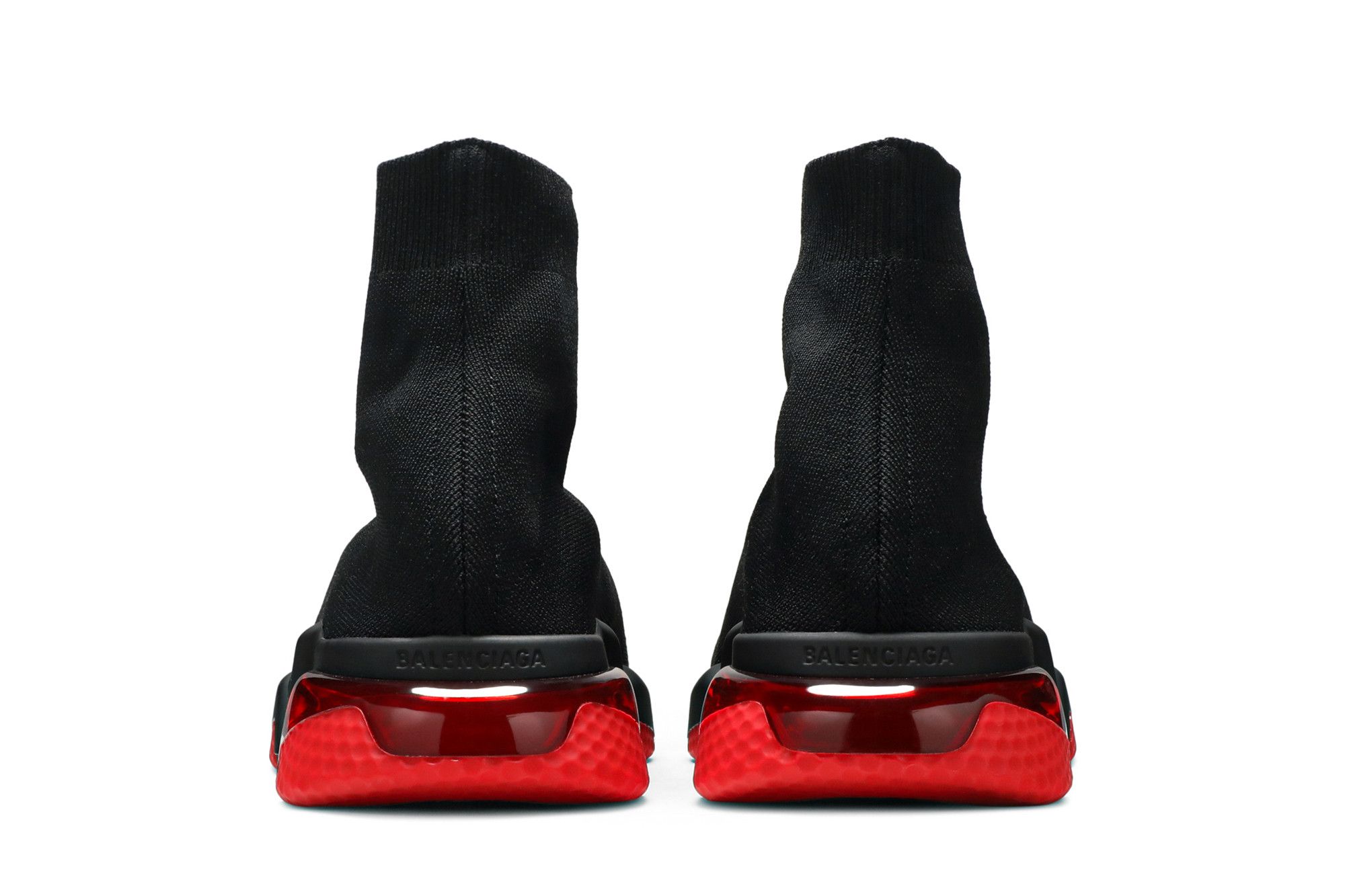 Details for Balenciaga Speed Sneaker ''Semelle Transparente - Noir Rouge'' 607544W05GH1061
