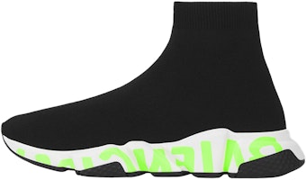 Balenciaga Speed Sneaker 'Graffiti - Black Fluo Green' 605972W05GY1935 Balenciaga Speed Sneaker 'Graffiti - Black Fluo Green' 605972W05GY1935