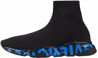 Balenciaga Speed Sneaker 'Midsole Graffiti - Black Blue' 645334W2DB71140 Balenciaga Speed Sneaker 'Midsole Graffiti - Black Blue' 645334W2DB71140