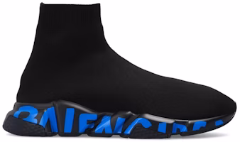Balenciaga Speed Sneaker 'Midsole Graffiti - Black Blue' 605972 W05GE 1140 Balenciaga Speed Sneaker 'Midsole Graffiti - Black Blue' 605972 W05GE 1140