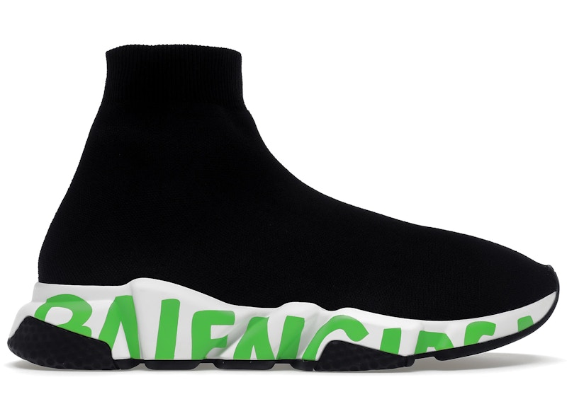 Balenciaga Speed Sneaker 'Midsole Graffiti - Black Green' 645334-W2DBN-1935